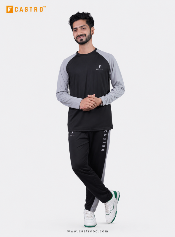 Men's Full Sleeve Premium Tracksuits Sets - BLACK