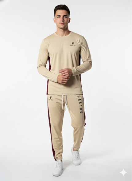 Men's Premium Tracksuits Sets - LIGHT BROWN